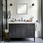Amanti Art Vista Brushed Nickel Narrow Frame Wall Mirror, 22.75" x 22.75" (A42674960878)~#|#~5E2D4B4D-F49F-4598-BCFAB45C56FA6AD3_sc7