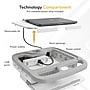 Mount-It! MedHub Height-Adjustable Mobile Medical Cart Workstation with Power Strip and Locking Casters, White & Grey (MI-16036)~#|#~5EC52FBB-64F8-40FF-A832C088757EB596_sc7