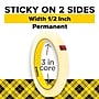 Scotch Permanent Double Sided Tape Refill, 1/2" x 36 yds., Clear, 2/Pack (665-2P12-36)~#|#~5ECEE381-D30B-46F2-9DF626F35DEBBDD9_sc7