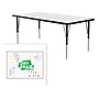 Correll Rectangular Activity Table, 60" x 30", Height-Adjustable, Frosty White/Black (A3060DE-REC-80)~#|#~5EE2A881-960C-4344-807D32F79AC74F23_sc7