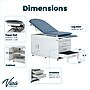 Viva Comfort Adjustable Exam Table with Stirrups & Storage, 500 lbs. Capacity, Blue (ADI996-09-SSU2-BLU-MK)~#|#~5EEF8900-1CC6-4338-B52F5C4AAEB31F72_sc7