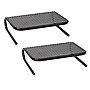 Mind Reader Ventilated Monitor Stand, Holds up to 44 lbs., Metal, Black, 2/Pack (2METMONST-BLK)~#|#~5EF5D71D-4B47-4E11-9EFBF9626BF0D271_sc7