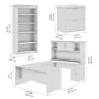 Bestar Logan 66"W U or L Shaped Desk with Hutch, File Cabinet, and Bookcase, Antigua (46851-52)~#|#~5EF60D4D-0797-44DE-AD573B72D872A46B_sc7