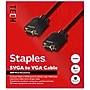 Staples TECH SVGA to VGA Cable – 6 ft. Male‑to‑Male Audio/Video Cord for Monitors, Projectors & Computers, Black~#|#~5F1264CE-BE10-43CD-B4537DE6D7E24579_sc7