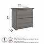 Bush Furniture Cabot 2-Drawer Lateral File Cabinet, Letter/Legal Size, 30" H x 31" W x 20" D, Modern Gray (WC31380)~#|#~5F7ECB2D-ED02-491A-9FFB4E65D4187001_sc7