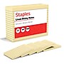 Staples Recycled Sticky Notes, 4" x 6", Sunshine Collection, Lined, 100 Sheets/Pad, 12 Pads/Pack (S-46YR12)~#|#~5F836F61-7C82-4EA4-B0C3BA0A8DFCC853_sc7