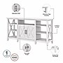 Bush Furniture Key West Manufactured Wood Console TV Stand, Screens up to 65", Pure White Oak (KWV160WT-03)~#|#~5FB038B6-C076-4787-ABADCC7CE4BB0383_sc7