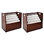AdirOffice 50-Slot Mobile Roll File, 28.5"H x 30"W x 15.75"D, Mahogany (626-MA-2PK)~#|#~5FC08588-77C8-4DDA-B207E4AF6B793C4C_sc7