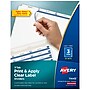 Avery Index Maker Paper Dividers with Print & Apply Label Sheets, 3 Tabs, White, 25 Sets/Pack (11445)~#|#~5FD48F4C-2058-41AA-BBAC1A7F50B79FD6_sc7