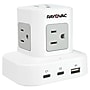 RAYOVAC 5-Outlet 3-USB Port Power Cube Surge Protector with Flat Plug, 5-ft., 540 Joules, White (SS-P927)~#|#~5FE0BBFE-5B92-40DB-B039B8B399E7F0BE_sc7