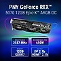 PNY NVIDIA GeForce RTX 5070 OC Triple Fan PCIe 5.0 12GB GDDR7 Gaming Graphics Card, 2325 MHz Core, Black (VCG507012TFXPB1-O)~#|#~6036E50C-DD61-48AC-996935EBC8FF7552_sc7
