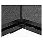 Luxor Workflow Series 5-Panel Freestanding Modular Room Divider System Starter Wall with Whiteboard, 48"H x 70"W, Black/Gray~#|#~603F3CDF-9766-4986-A687FA06057B6E95_sc7