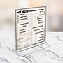 Azar Sign Holder, 8.5" x 11", Vertical, Table Top, Clear, Acrylic, 10/Pack (142715)~#|#~6065BD2B-9656-449C-BA10AE0BB276ECC1_sc7