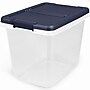 Home Logic 29 Qt. Latch Lid Storage Tote, Clear/White, 6/Pack (7102-010000044)~#|#~60663075-F5D9-47E3-A2C4F40AA1C8011A_sc7