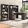 Bush Furniture Cabot 60"W L Shaped Computer Desk with Hutch and 5 Shelf Bookcase, Heather Gray (CAB011HRG)~#|#~6073C320-E889-41C9-89CB79A637E77D78_sc7