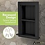 AdirHome 1-Shelf Recessed Wall Mount Shelf, 19" x 12.75" x 4.75", Black (515-01-BLK)~#|#~60BB00C6-0121-4483-B7A88D294F684552_sc7