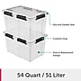 Sterilite 54 Quart Gasket Box with Lid, Plastic, Clear/Black, 4/Carton (39349004)~#|#~60BBADC2-F188-40D7-AF9FFC819E3EFF61_sc7