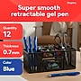 Staples Retractable Gel Pens, Medium Point 0.7mm, Blue Ink, 12 Pack – Sonix Smooth‑Writing Gel Pens with Rubberized Grip~#|#~60BFD153-A589-4862-A63B1B54E631FC60_sc7