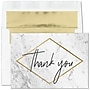 Custom "Marble Thank You" Thank You Card w/ Gold Lined White Envelope, 25/BX~#|#~60D6100D-9387-4894-885EFF31326D65A4_sc7