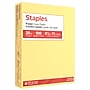 Staples Pastel 30% Recycled Color Copy Paper, 20 lbs., 8.5" x 11", Canary, 500/Ream (14787)~#|#~60E1AB4C-7844-45EC-901B078EA683CBAE_sc7