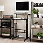 Mind Reader 27.5"- 39" Mobile Adjustable Sit/Stand Desk, Black (SDROLLXL-BLK)~#|#~60E36DAE-DEAC-4B4C-8AB0B16D78D95CE4_sc7