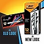 BIC Intensity Retractable Permanent Markers, Fine Tip, Black, 12/Pack  (PMR11BK)~#|#~sp168368926_sc7