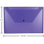 JAM Paper Premium Plastic Document File, 1 Pocket, Legal, Purple, 3/Pack (219S0pux3)~#|#~6111AF73-B806-4ECC-8D9F4F44B0120002_sc7