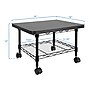 Mount-It! 2-Shelf Laminate/Steel Mobile Printer Stand with Dual Wheel Casters, Black (MI-7857)~#|#~612D3496-20B2-4645-8FBE15A1B2321723_sc7