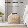 Anji Mountain Cherokee Mustard Ivory Fabric Rectangular Pouf Ottoman (AMBPF155-2014)~#|#~617C1A7D-047B-46FA-AFB71C908A188C0C_sc7