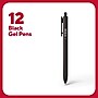 TRU RED Retractable Quick Dry Gel Pens, Medium Point, 0.7mm, Black, Dozen (TR54498-CC)~#|#~61835130-AC0D-4C72-A72BE5BC79C72C02_sc7
