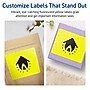 Avery Laser/Inkjet Rectangle Multipurpose Labels, 4" x 3", Neon Yellow, 40/Pack (94252)~#|#~61B48815-03C8-4738-A7E45BF172E5E3EA_sc7