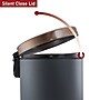 Elama Aluminum Step Trash Can with Hinged Lid, 3 Gallon, Gray (937111716M)~#|#~61FBF41D-6DA0-4587-B7C368F14521ECB4_sc7