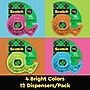 Scotch Desktop Dispenser w/Tape, 3.2" x 3.6", Assorted Colors, 12/Pack (102L-COL)~#|#~621585F6-F8E1-42FD-9C8FD3837C5F38DA_sc7