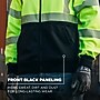 GloWear 8318BK High Visibility Long Sleeve Black Bottom Hooded Zip-Up Sweatshirt, ANSI Type R Class 3, Lime, 2XL (23066)~#|#~6217922C-E440-4CC6-A8140A617F85CD04_sc7