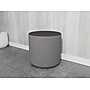 Lesro Bloom Vinyl Round Pouf Ottoman, Patriot Plus Charcoal/Chambray Grey (PF0118.SSV-06PPCL.07CHGY)~#|#~623A86F6-8CA3-4E6B-959A3F8F24E5FA23_sc7
