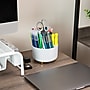 Mind Reader 5-Compartment Rotating Plastic Pen Holder, White (SPINPEN-WHT)~#|#~623C114E-48CD-4CB4-86EA7BF22447194B_sc7