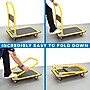 Mount-It! Foldable Flatbed with Swivel Wheels, 660 lb. Capacity, Black/Yellow (MI-921)~#|#~6252AA3C-332F-4616-80300E56B8862A36_sc7
