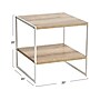 Household Essentials Jamestown 19.8"W x 19.8"D Laminate Side/End Table, Coastal Oak/White (8228-1)~#|#~62545257-9AB2-4314-92B87FF0062FD4AD_sc7