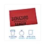 Boardwalk Linear Low Density Health Care Trash Can Liners, 16 gal, 1.3 mil, 24 x 32, Red, 250/Carton~#|#~6270427D-4C0E-4135-9E6F66E6CBB842EB_sc7