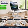 Uncaged Ergonomics Adjustable Swivel Laptop Stand for Desk, Steel, 360° Rotation, Up to 16", Silver~#|#~6285D6E9-A755-4BE3-B4004E3B4F5C7328_sc7