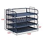 Staples Metal Mesh Side Loading Stackable Letter Tray, Letter Size, Navy Blue, 4/Pack (ST63844)~#|#~62AC849D-7256-4D07-BA402702E8BCCB19_sc7