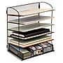 Mind Reader Metal Desk Organizer, Black (VFILEDR-BLK)~#|#~62D73703-3E07-451C-BBB34D649DC2426F_sc7
