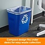 Coastwide Professional™ Plastic Indoor Recycling Container Without Lid, Blue Soft Molded Plastic, 7 Gallon (CW56432)~#|#~62DB0838-5EAD-440B-AA99868F70AF6FA1_sc7