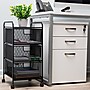 Mind Reader 3-Removable Drawer Mobile Desk and Bathroom Storage Cart with Wheels, Metal, Black (3VERTM-BLK)~#|#~62F254AA-2068-419F-888E97925471A3B2_sc7