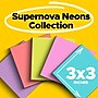 Post-it Super Sticky Notes, 3" x 3", Supernova Neons Collection, 90 Sheet/Pad, 5 Pads/Pack (654-5SSMIA)~#|#~F0FDBCC7-0DDE-488A-A28F17E5D168AEDA_sc7