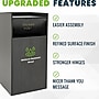 Alpine Industries Wood Trash Can Enclosure with Tray Top, 40 Gallon, Black (476-BLK)~#|#~62FD011F-0294-4DBD-AB282C370872AB53_sc7