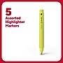 TRU RED™ Pocket Stick Highlighter with Grip, Chisel Tip, Assorted, 5/Pack (TR54584)~#|#~6323C9E6-6AF6-4F03-AA68310A68664347_sc7