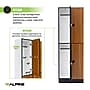 Alpine Industries 72" 2-Tier 2-Column Storage Locker with Digital Lock, Oak (701-O-2-TPL-MK)~#|#~6328FC25-FD95-408D-BCB87B2AED41867E_sc7