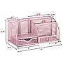 Staples 7-Compartment Metal Mesh Desk Organizer, Dusty Pink (ST63824)~#|#~63408809-18E5-4201-A1269263A1492D06_sc7