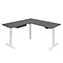 Mount-It! 63"W Electric Corner Adjustable Standing Desk, Black/White (MI-15016)~#|#~634D5591-A951-4719-A121FED366CF90CD_sc7